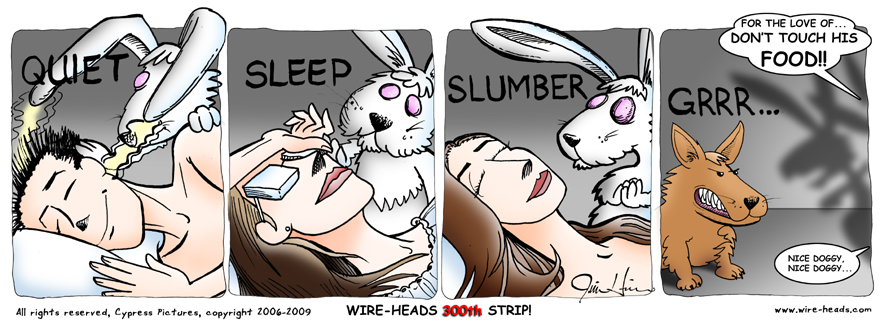 The 300th strip with Zombie Bunnies.